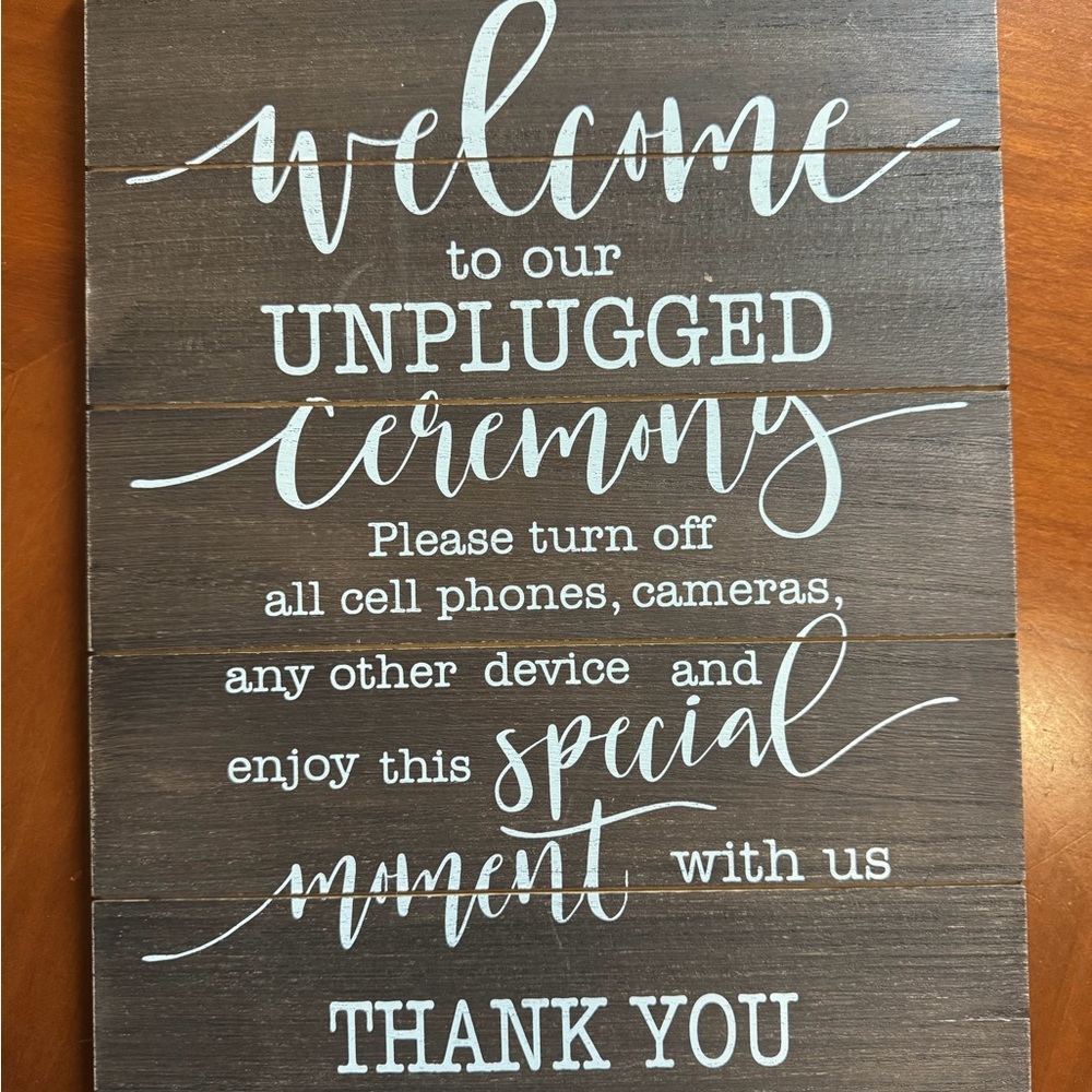 Rustic Brown Welcome Sign